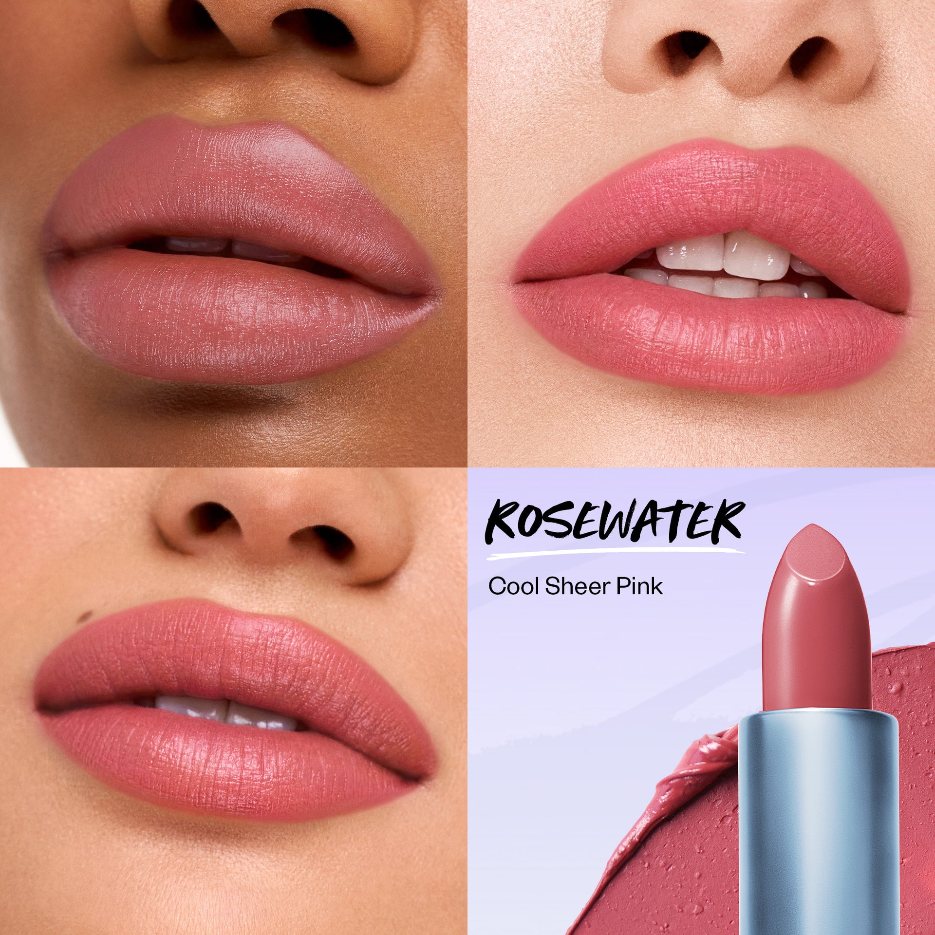 Rosewater in different skin tones