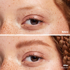 Before and after applying airbrow tinted in Auburn