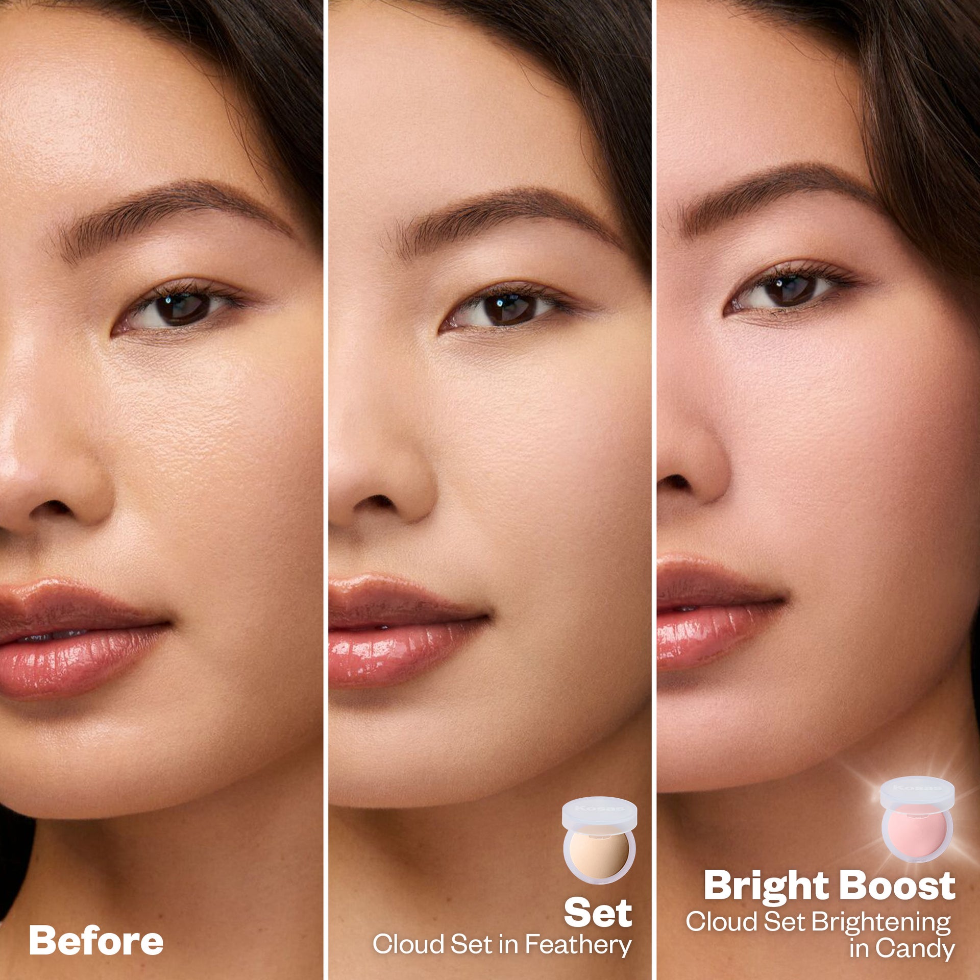 Before and After applying Cloud Set Brightening in Candy