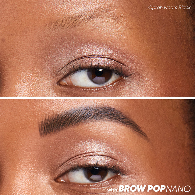Model wearing Brow Pop Nano in Black