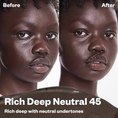 Before and after applying BB burst in Rich Deep Neutral 45