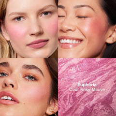 Models wearing Blush Is Life in the shade Euphoria, shown in a grid layout