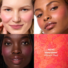 Models wearing Blush Is Life in the shade Heartbeat, shown in a grid layout