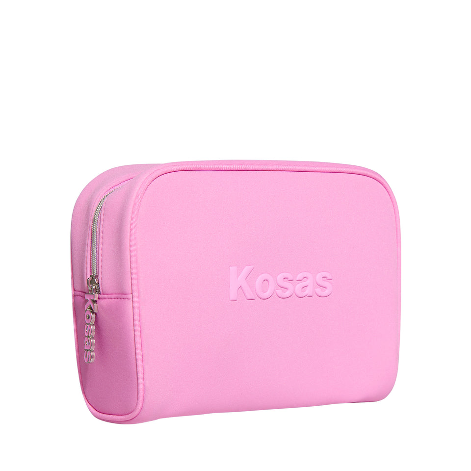 Pink Kosas Signature Makeup Bag