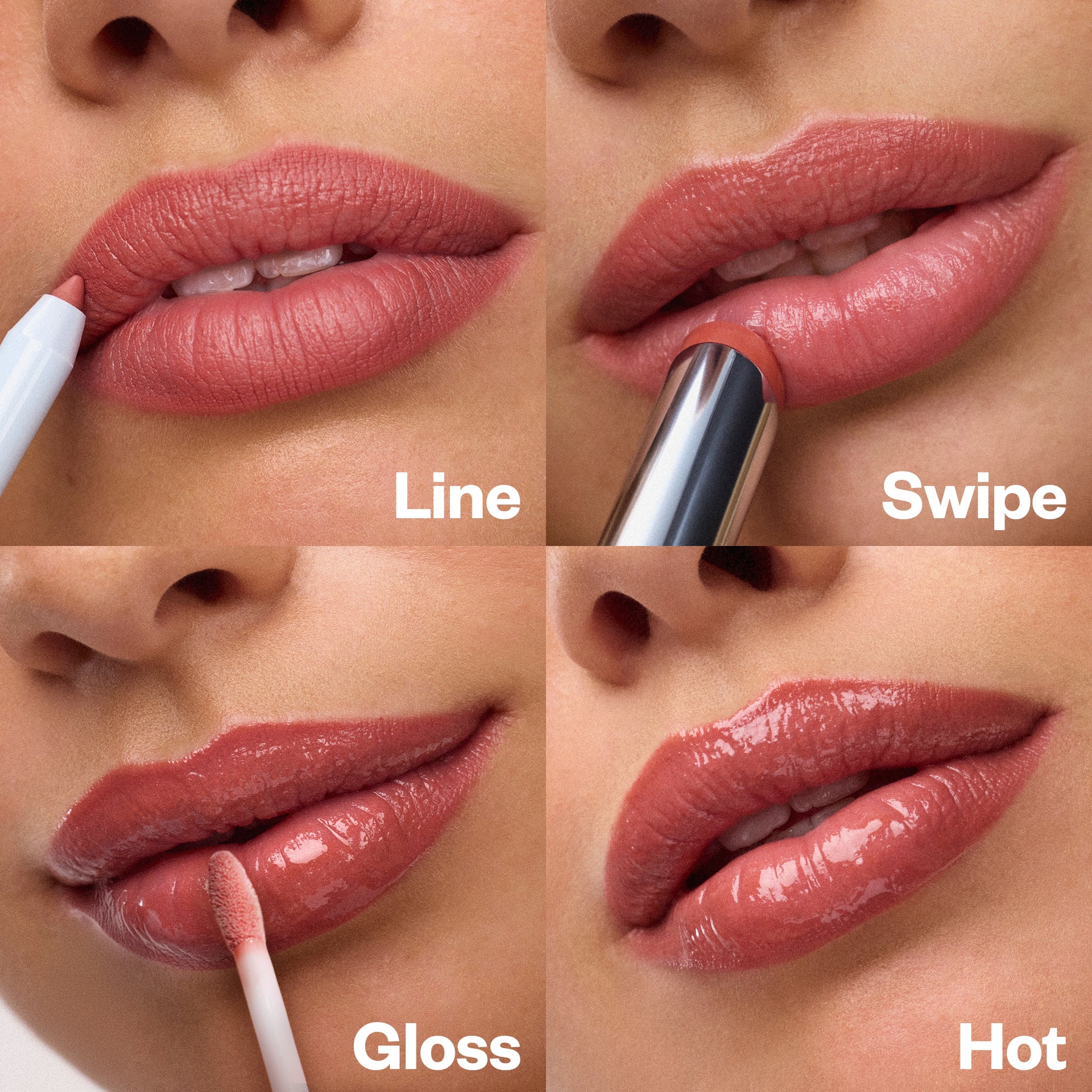 How to Use Grid of the Unbuttoned Lip Collection