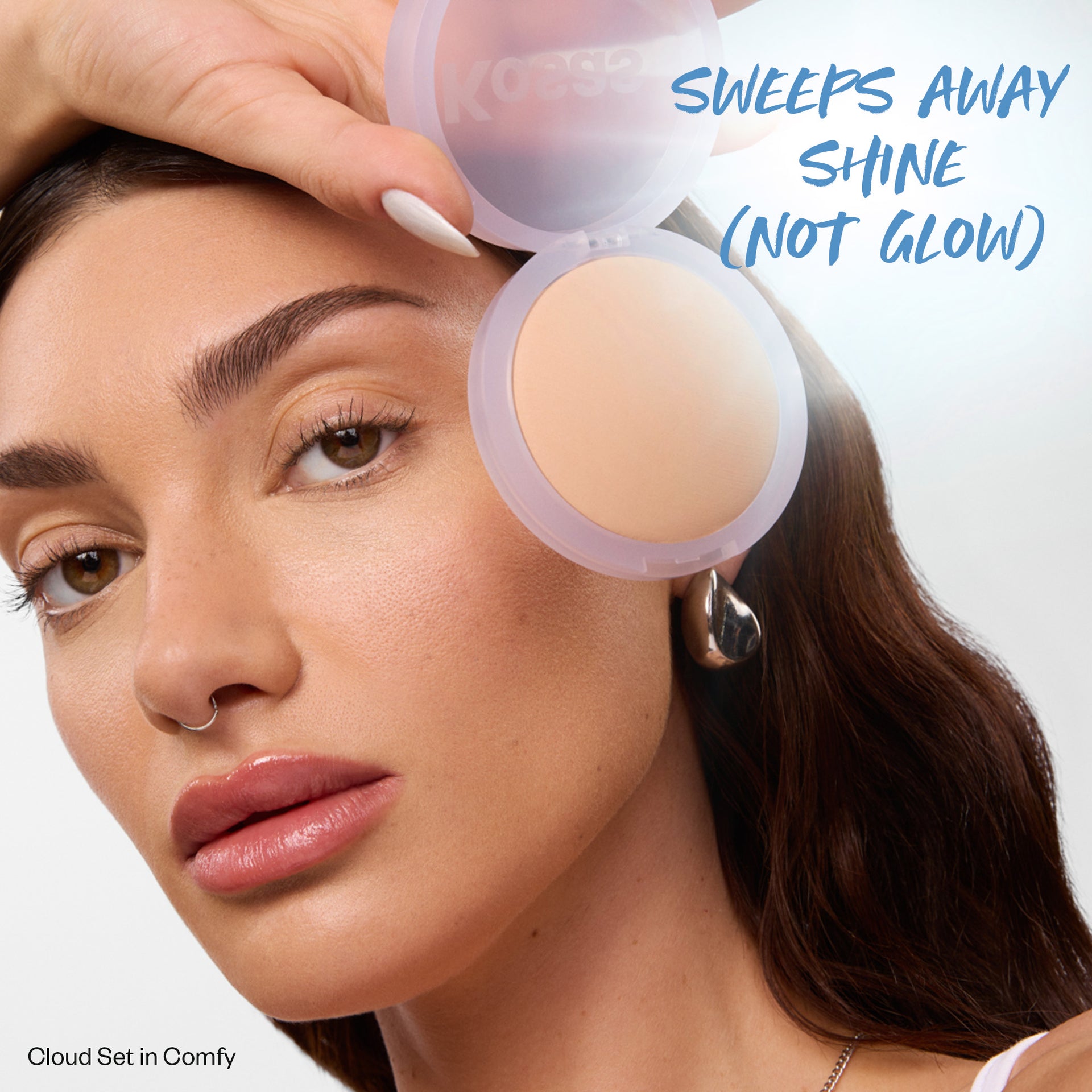 Sweeps away shine (not glow)