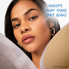 Sweeps away shine (not glow)