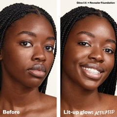 Model Showing Before and After Wearing Revitalize Shade