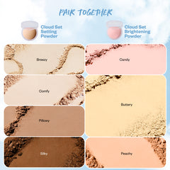 Cloud Set Setting Powder and Cloud Set Brightening Powder Pair Together