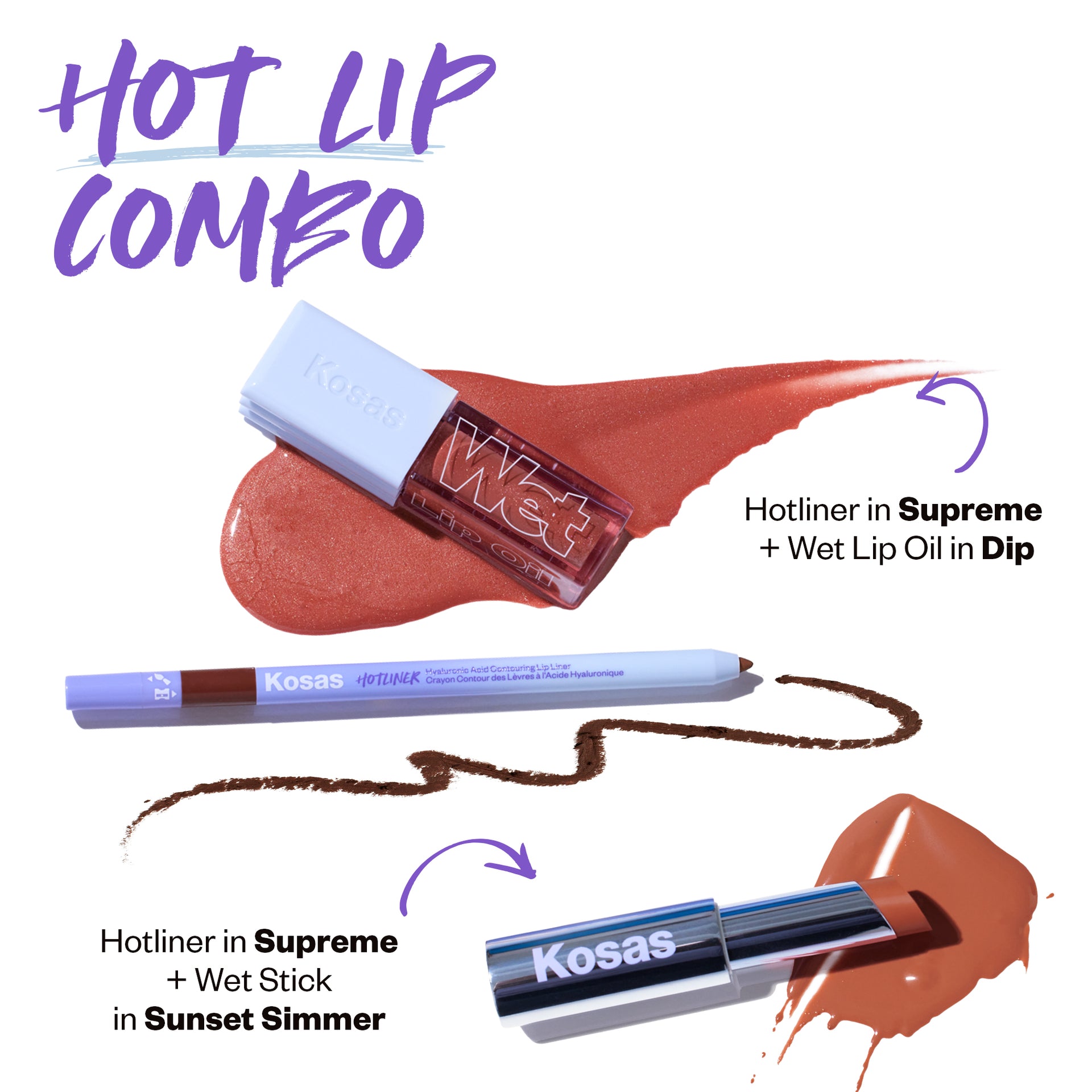 Hot Lip Combo (Hotliner + Wet Stick/Wet Lip Oil)