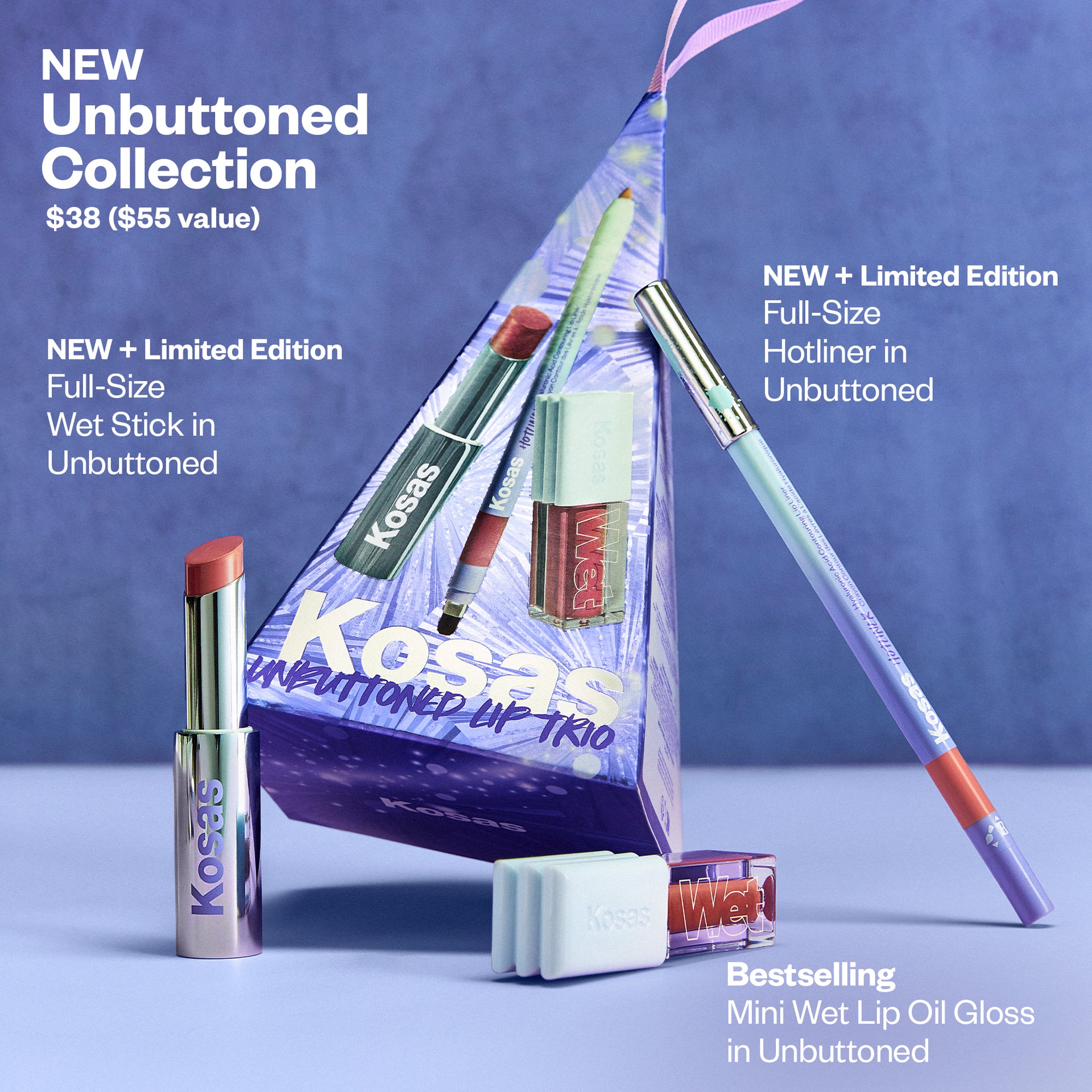NEW Unbuttoned Collection (Wet Stick, Hotliner, Wet Lip Oil Gloss)