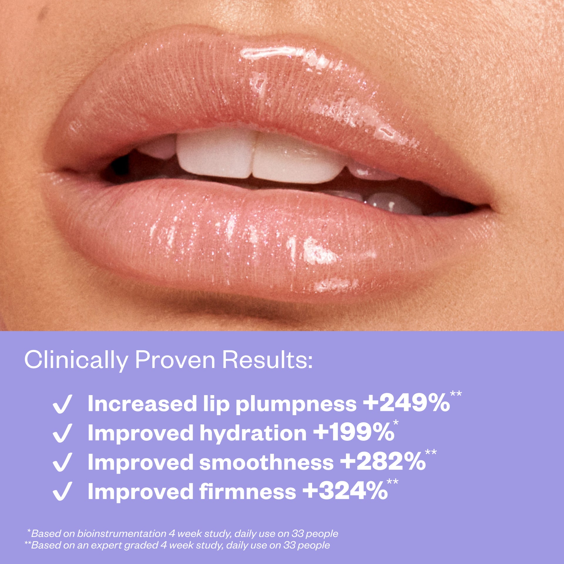 Wet Lip Oil Gloss Clinical claims