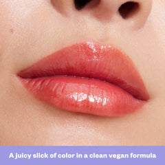 A juicy slick of color in a clean vegan formula