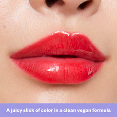 A juicy slick of color in a clean vegan formula