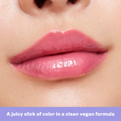 A juicy slick of color in a clean vegan formula